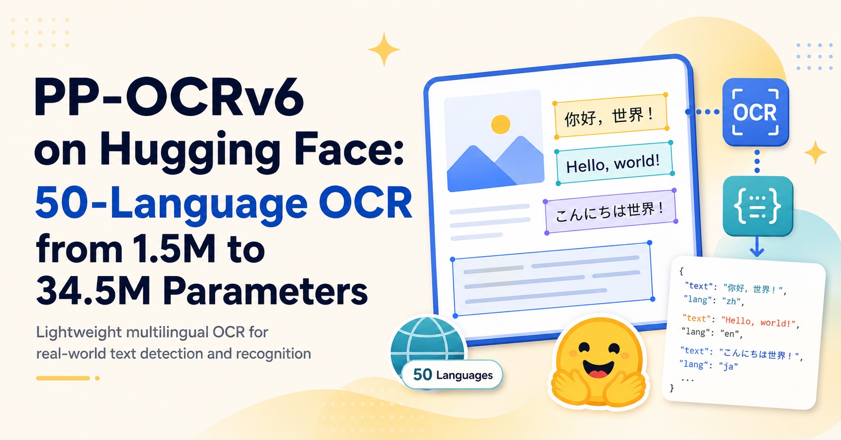 918博天堂平台 - PP-OCRv6登陆Hugging Face：从150万到3450万参数的50语种OCR革命 | 918博天堂官网